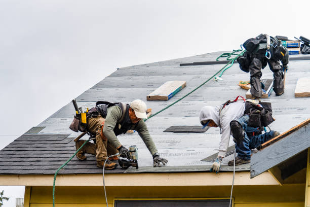 Professional Roofing technician working in New Providence, IA